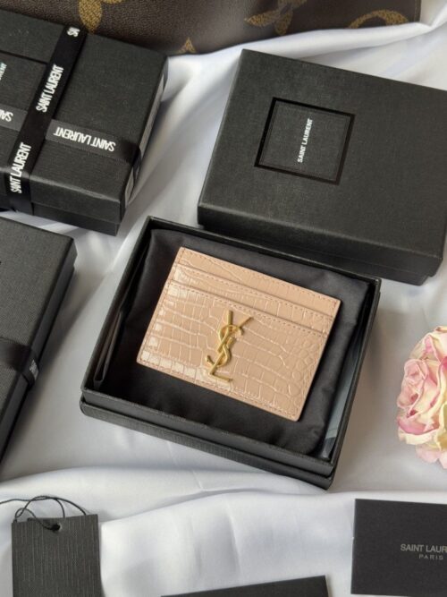 【AT10632】サンローラン YSL クラシックワニ柄カードケース、優雅な質感とファッション感を兼ね備えた高級アクセサリー | YSL