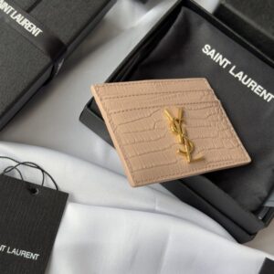 【AT10632】サンローラン YSL クラシックワニ柄カードケース、優雅な質感とファッション感を兼ね備えた高級アクセサリー | YSL