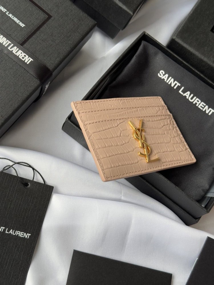 【AT10632】サンローラン YSL クラシックワニ柄カードケース、優雅な質感とファッション感を兼ね備えた高級アクセサリー | YSL