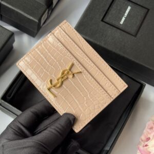 【AT10632】サンローラン YSL クラシックワニ柄カードケース、優雅な質感とファッション感を兼ね備えた高級アクセサリー | YSL