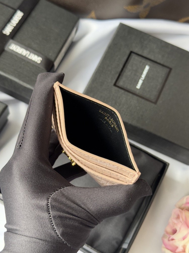 【AT10632】サンローラン YSL クラシックワニ柄カードケース、優雅な質感とファッション感を兼ね備えた高級アクセサリー | YSL