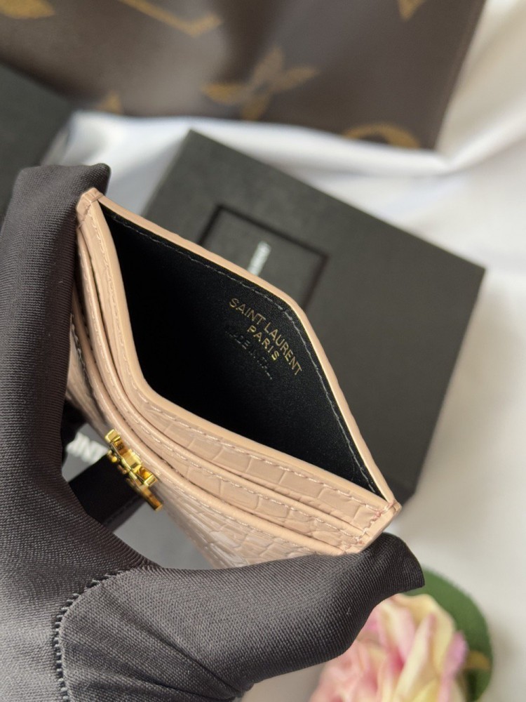 【AT10632】サンローラン YSL クラシックワニ柄カードケース、優雅な質感とファッション感を兼ね備えた高級アクセサリー | YSL
