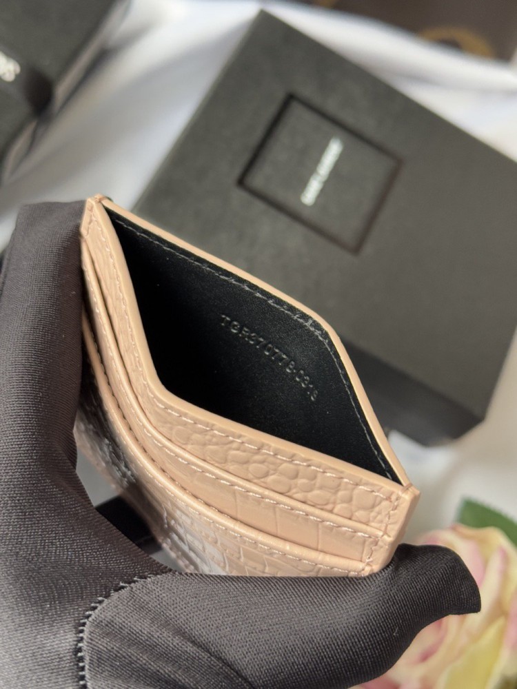 【AT10632】サンローラン YSL クラシックワニ柄カードケース、優雅な質感とファッション感を兼ね備えた高級アクセサリー | YSL