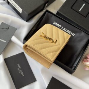 【AT10644】サンローラン YSL エンボスレザーショートウォレット | Yves Saint Laurent