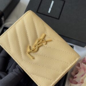 【AT10644】サンローラン YSL エンボスレザーショートウォレット | Yves Saint Laurent