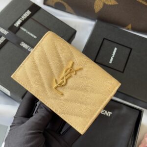 【AT10644】サンローラン YSL エンボスレザーショートウォレット | Yves Saint Laurent