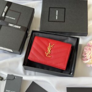 【AT10645】Saint Laurent（イブサンローラン）の魚の鱗模様短財布、高級美学の究極の表現 | Saint Laurent Paris