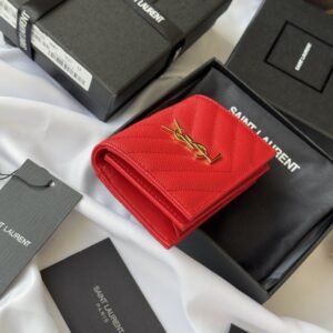 【AT10645】Saint Laurent（イブサンローラン）の魚の鱗模様短財布、高級美学の究極の表現 | Saint Laurent Paris