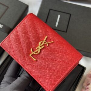 【AT10645】Saint Laurent（イブサンローラン）の魚の鱗模様短財布、高級美学の究極の表現 | Saint Laurent Paris