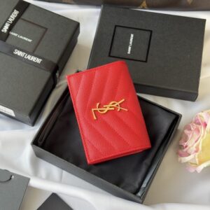 【AT10645】Saint Laurent（イブサンローラン）の魚の鱗模様短財布、高級美学の究極の表現 | Saint Laurent Paris