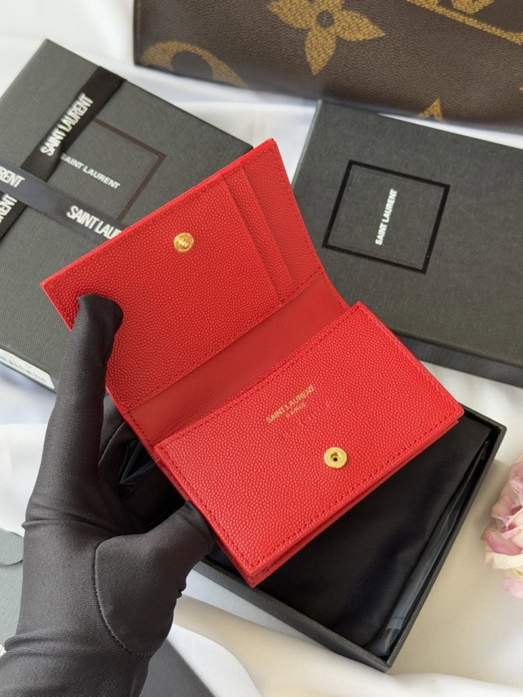 【AT10645】Saint Laurent（イブサンローラン）の魚の鱗模様短財布、高級美学の究極の表現 | Saint Laurent Paris