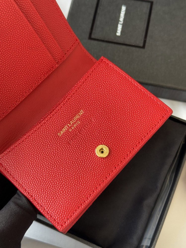 【AT10645】Saint Laurent（イブサンローラン）の魚の鱗模様短財布、高級美学の究極の表現 | Saint Laurent Paris