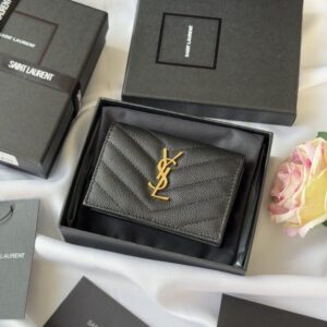 【AT10648】サンローランのクラシックレザーウォレット - 高級デザイン美学と洗練された品位が融合した逸品 | Yves Saint Laurent