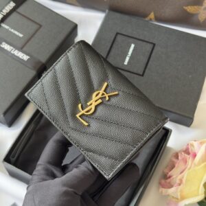 【AT10648】サンローランのクラシックレザーウォレット - 高級デザイン美学と洗練された品位が融合した逸品 | Yves Saint Laurent