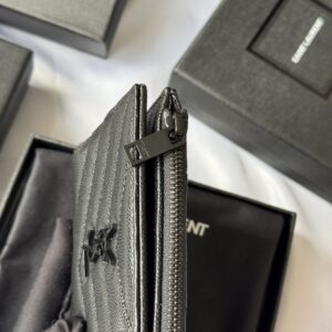 【AT10650】セント ローラン Classic カビア柄 多機能 ウォレット YSL ブラック | YSL