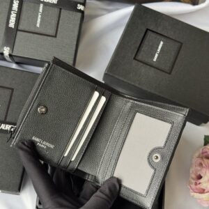 【AT10650】セント ローラン Classic カビア柄 多機能 ウォレット YSL ブラック | YSL