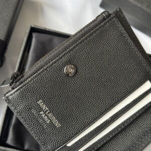【AT10650】セント ローラン Classic カビア柄 多機能 ウォレット YSL ブラック | YSL