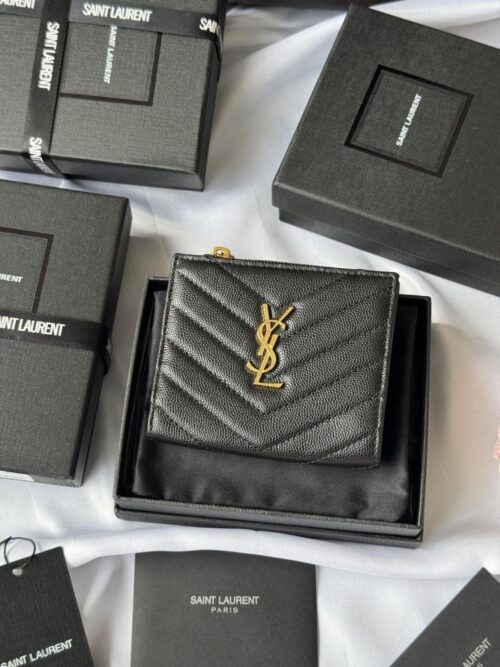 【AT10651】Saint Laurent サン ローラン Classic クラシック キャビアスキン ウォレット | Saint Laurent