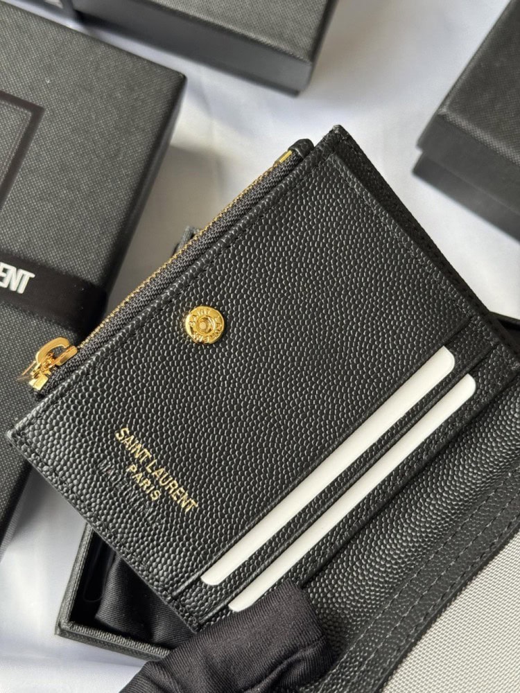 【AT10651】Saint Laurent サン ローラン Classic クラシック キャビアスキン ウォレット | Saint Laurent