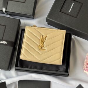 【AT10654】サンローラン(YSL) ソフトレザーウォレット ハンドバッグ用 薄型高級 小銭入れ付き | Saint Laurent