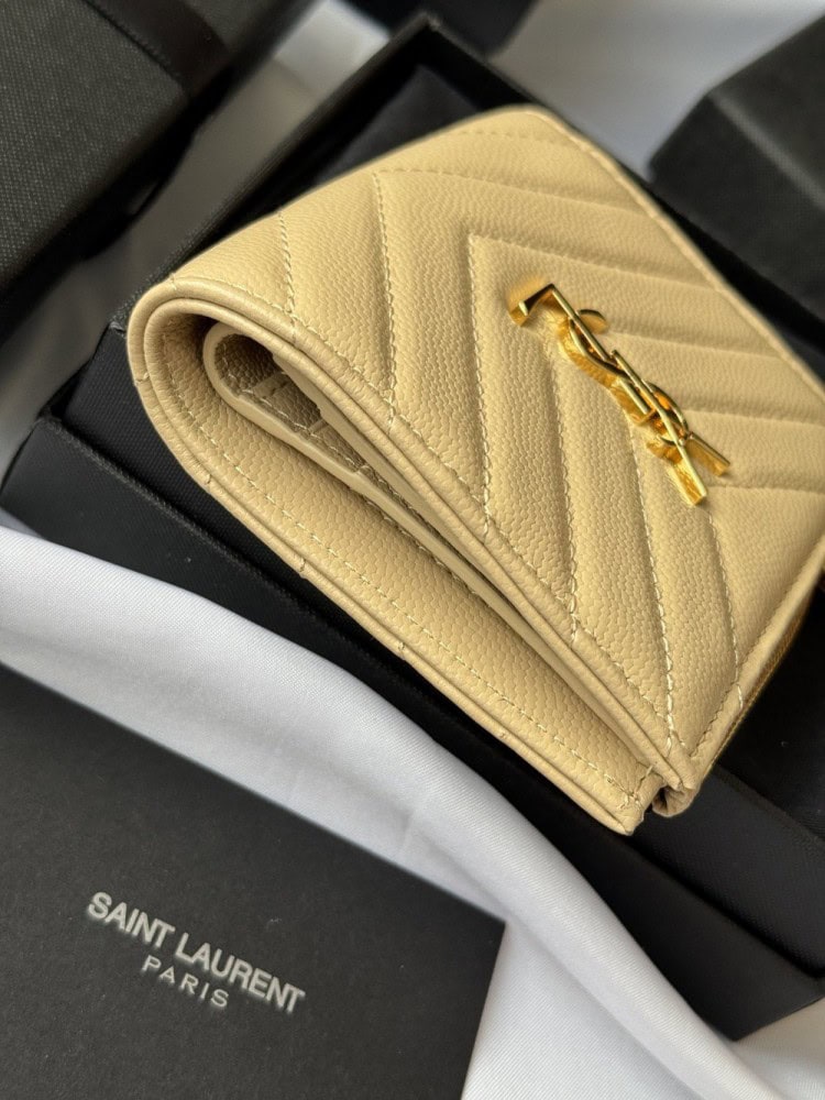 【AT10654】サンローラン(YSL) ソフトレザーウォレット ハンドバッグ用 薄型高級 小銭入れ付き | Saint Laurent