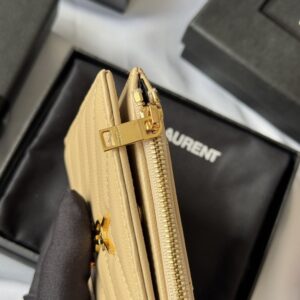 【AT10654】サンローラン(YSL) ソフトレザーウォレット ハンドバッグ用 薄型高級 小銭入れ付き | Saint Laurent