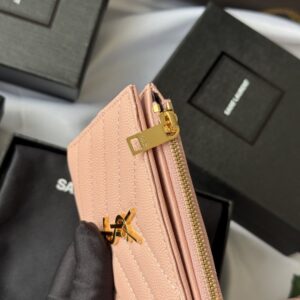 【AT10655】サンローランYSLピンクレザーウォレット – 高級感溢れるファッションアイテム | YSL