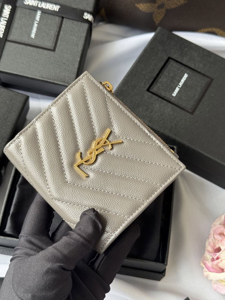【AT10656】サンローラン(Saint Laurent) クラシックシリーズ 財布 フィッシュスキン柄羊革カードケース 男性用 | Saint Laurent