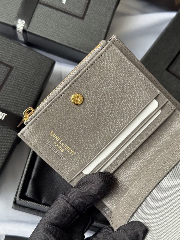 【AT10656】サンローラン(Saint Laurent) クラシックシリーズ 財布 フィッシュスキン柄羊革カードケース 男性用 | Saint Laurent