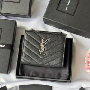 【AT10659】セント ローラン YSL キャビア レザー カードケース ラグジュアリー バッグ | Yves Saint Laurent