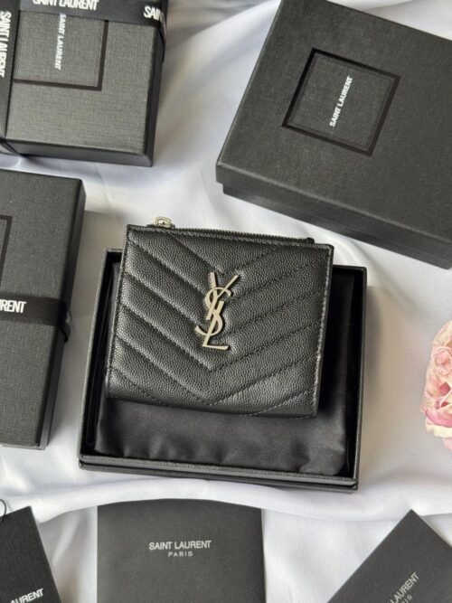 【AT10659】セント ローラン YSL キャビア レザー カードケース ラグジュアリー バッグ | Yves Saint Laurent
