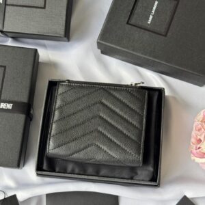 【AT10659】セント ローラン YSL キャビア レザー カードケース ラグジュアリー バッグ | Yves Saint Laurent