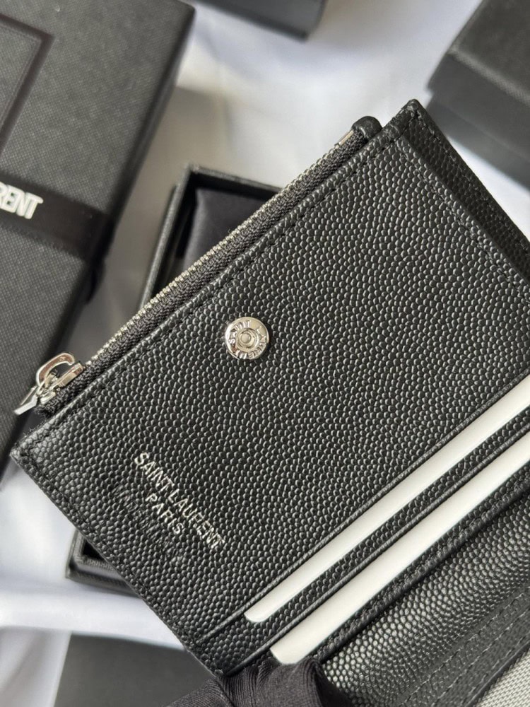 【AT10659】セント ローラン YSL キャビア レザー カードケース ラグジュアリー バッグ | Yves Saint Laurent