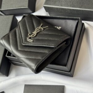 【AT10662】イヴ・サンローランYSL 輸入牛革 カードケース コンパクト ウォレット ファッションアクセサリー | Saint Laurent Paris