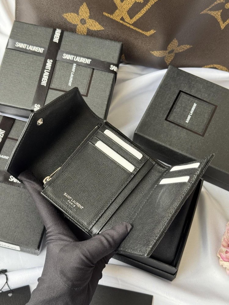 【AT10662】イヴ・サンローランYSL 輸入牛革 カードケース コンパクト ウォレット ファッションアクセサリー | Saint Laurent Paris