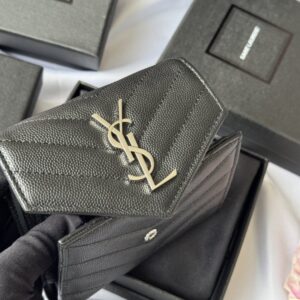 【AT10662】イヴ・サンローランYSL 輸入牛革 カードケース コンパクト ウォレット ファッションアクセサリー | Saint Laurent Paris