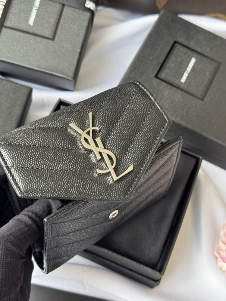 【AT10662】イヴ・サンローランYSL 輸入牛革 カードケース コンパクト ウォレット ファッションアクセサリー | Saint Laurent Paris