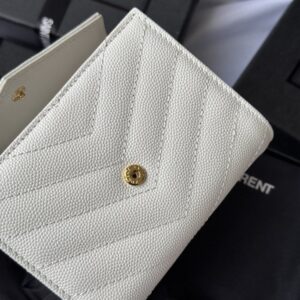 【AT10663】Saint Laurentの高級球面牛革三つ折り財布 - 贅沢なエレガンスと実用性を兼ね備えた最高級アクセサリー | YSL
