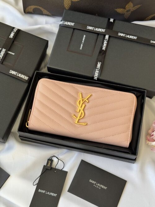 【AT10669】サンローランの高級フィッシュスケール柄レザー財布 | Saint Laurent Paris