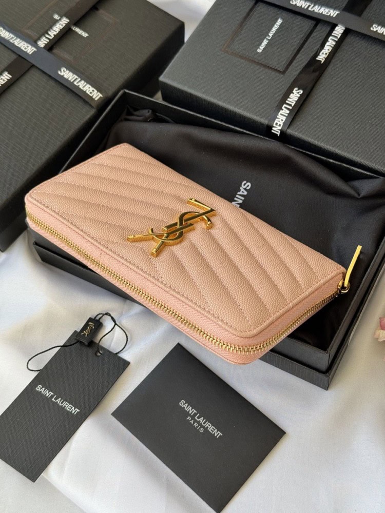 【AT10669】サンローランの高級フィッシュスケール柄レザー財布 | Saint Laurent Paris