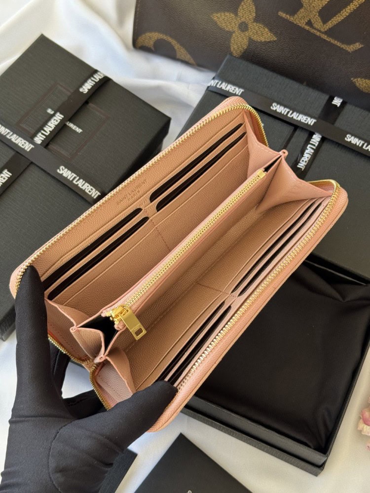 【AT10669】サンローランの高級フィッシュスケール柄レザー財布 | Saint Laurent Paris