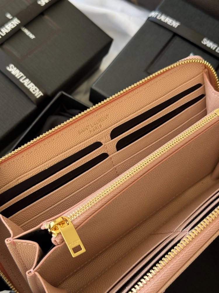 【AT10669】サンローランの高級フィッシュスケール柄レザー財布 | Saint Laurent Paris