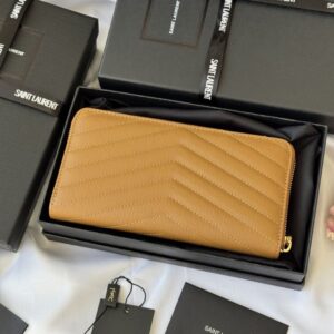 【AT10670】サンローランの贅沢なフィッシュスキン柄財布 - 都会の女性のための完璧なアクセサリー、12枚のカードスロット、ファスナー付きコインポケット、優雅なデザイン、ビジネスからカジュアルまで対応 | Yves Saint Laurent