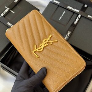 【AT10670】サンローランの贅沢なフィッシュスキン柄財布 - 都会の女性のための完璧なアクセサリー、12枚のカードスロット、ファスナー付きコインポケット、優雅なデザイン、ビジネスからカジュアルまで対応 | Yves Saint Laurent