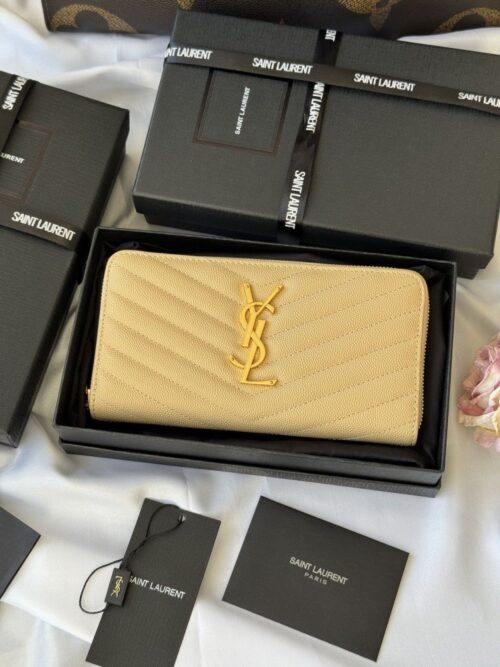 【AT10671】Saint Laurent クラシック キャビア革ウォレット - 贅沢なエレガンスと機能性の融合 | Saint Laurent