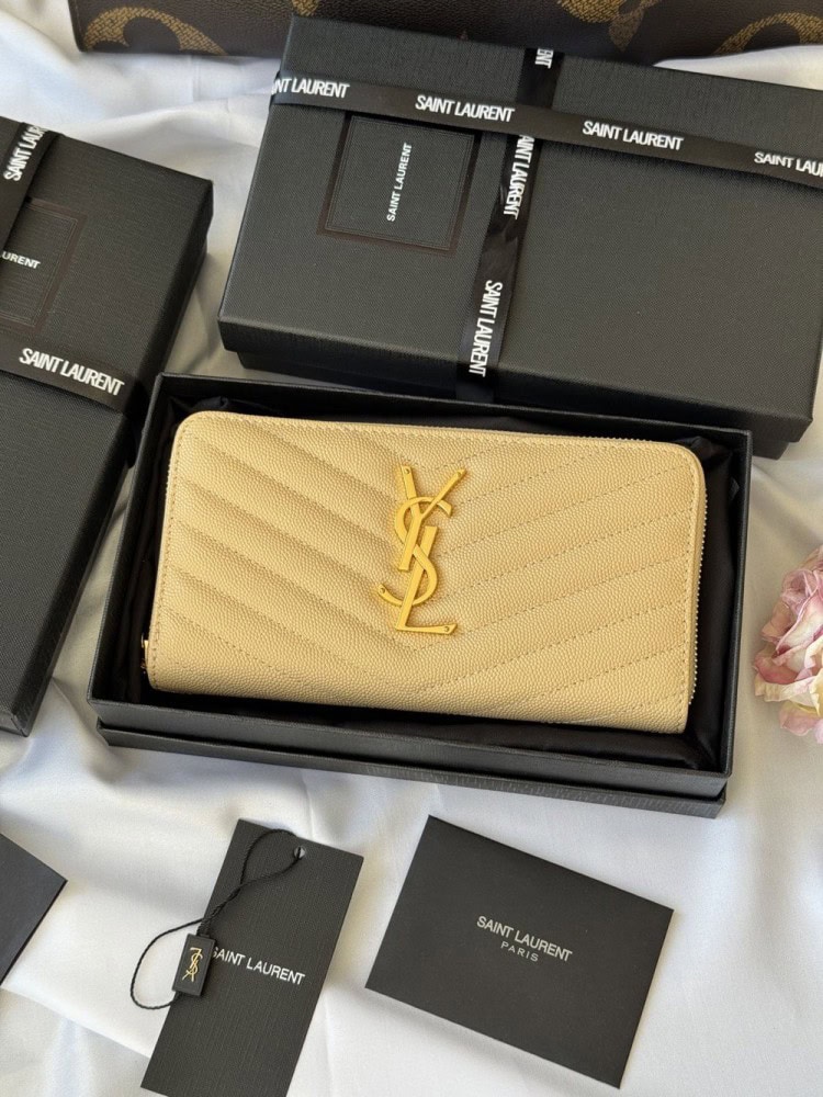 【AT10671】Saint Laurent クラシック キャビア革ウォレット - 贅沢なエレガンスと機能性の融合 | Saint Laurent