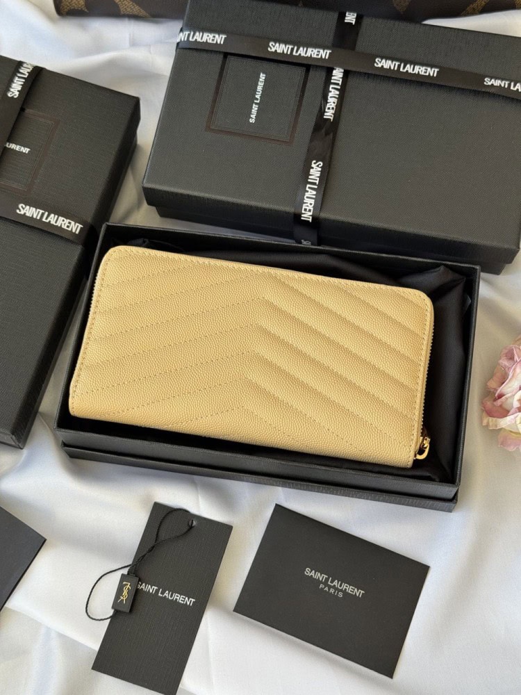 【AT10671】Saint Laurent クラシック キャビア革ウォレット - 贅沢なエレガンスと機能性の融合 | Saint Laurent