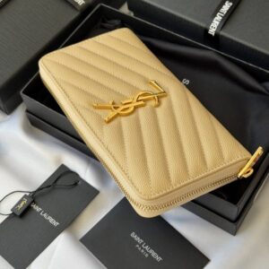 【AT10671】Saint Laurent クラシック キャビア革ウォレット - 贅沢なエレガンスと機能性の融合 | Saint Laurent