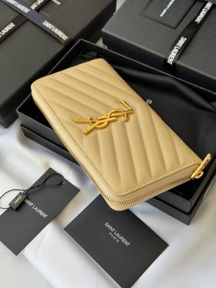 【AT10671】Saint Laurent クラシック キャビア革ウォレット - 贅沢なエレガンスと機能性の融合 | Saint Laurent