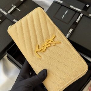 【AT10671】Saint Laurent クラシック キャビア革ウォレット - 贅沢なエレガンスと機能性の融合 | Saint Laurent